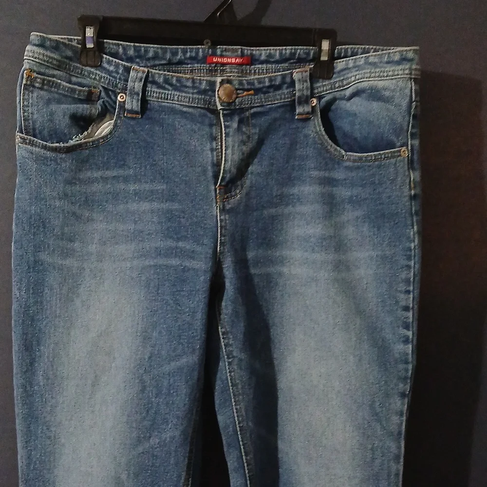 GUC UNIONBAY Stretch Flare Blue Women's Jeans Size 17 - Picture 2 of 5
